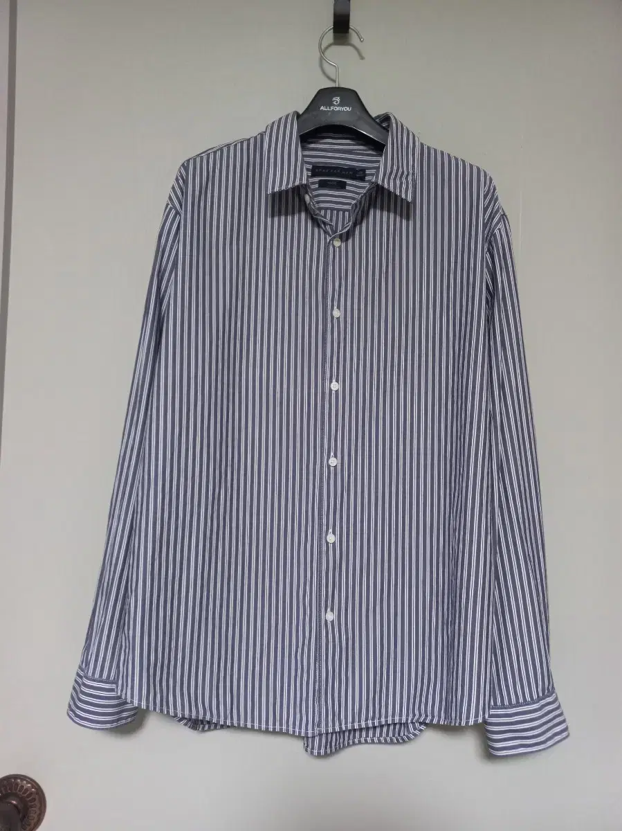 (105)Spoofoman Cotton Striped Shirt