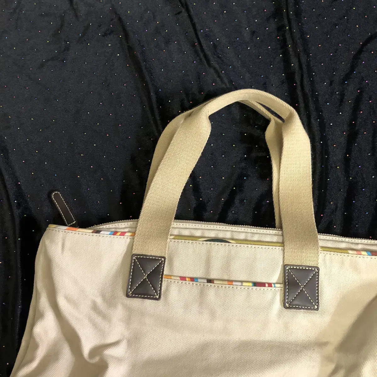 Vintage paul smith beige tote bag