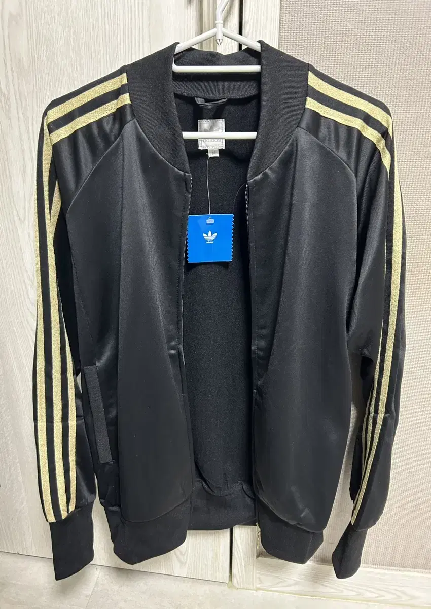 Adidas jersey blouson rare item gold color back printing