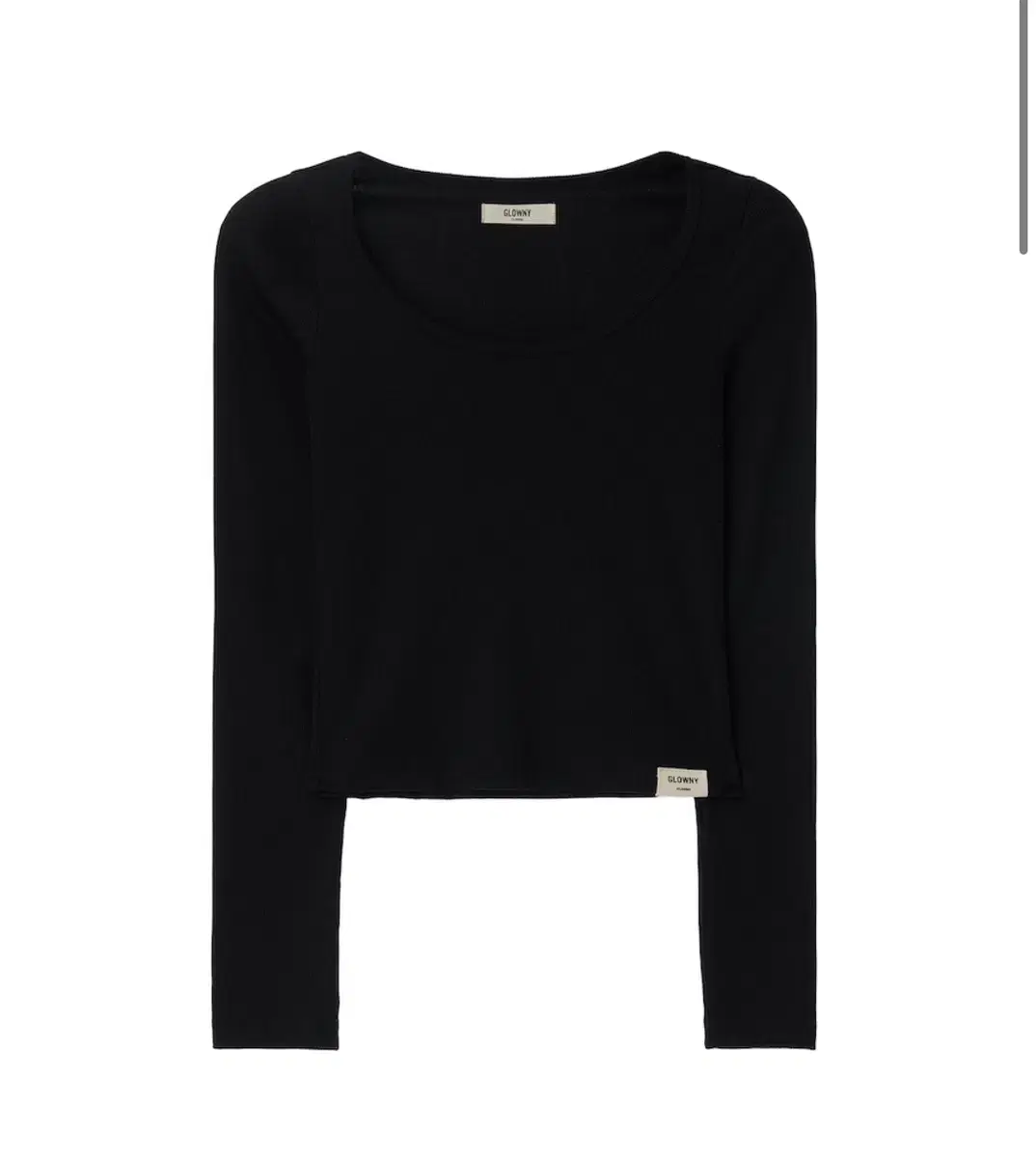 글로니 G CLASSIC RIB SCOOP LONG SLEEVE (BLA