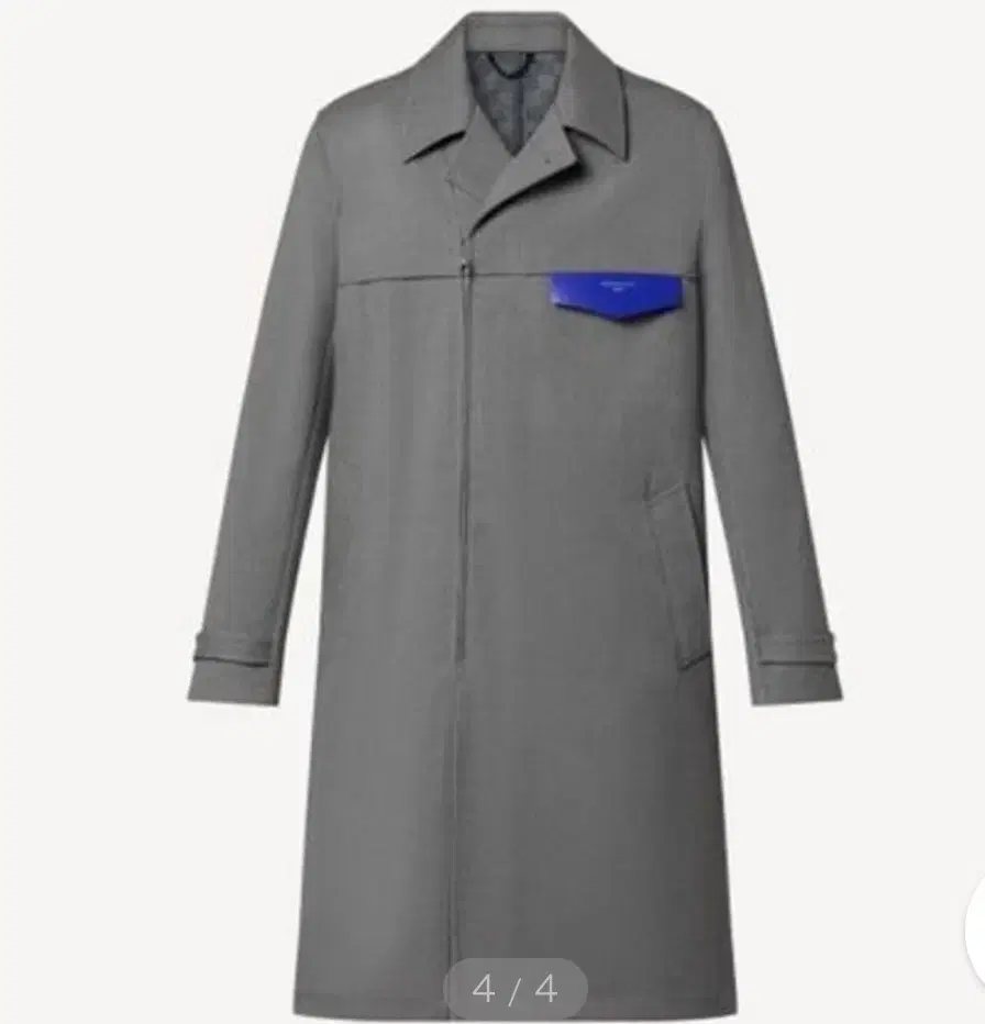 (Brand New, never used) Louis Vuitton men's gray long coat size 52