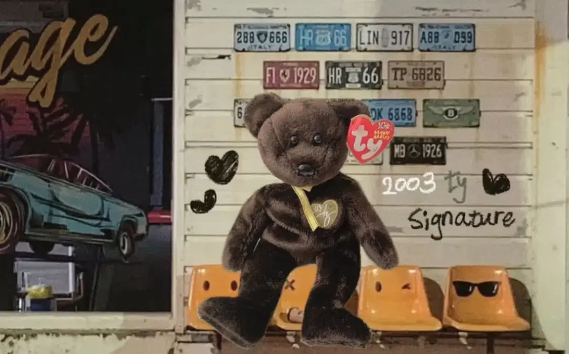 TY bear 2003 signature