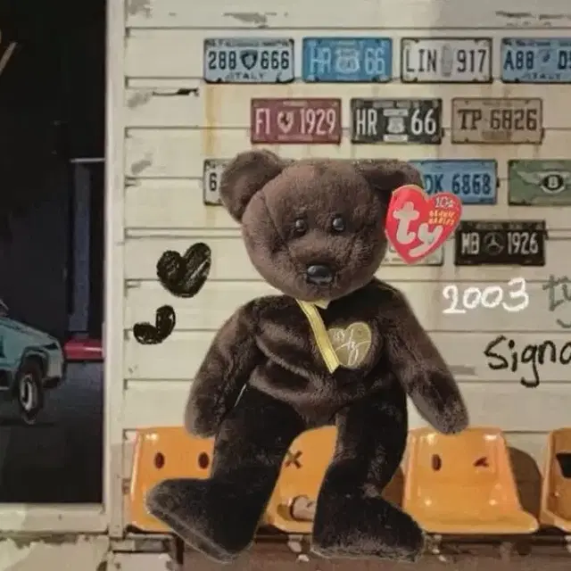 TY bear 2003 signature