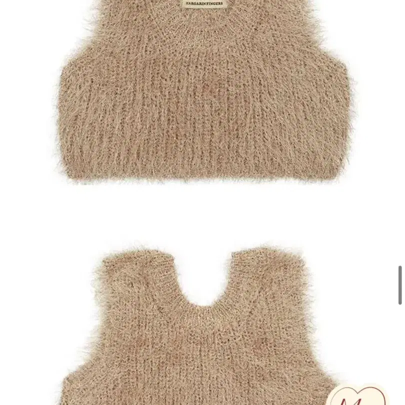 마가린핑거스 니트조끼 베스트 BRUSH CROP KNIT VEST (BE