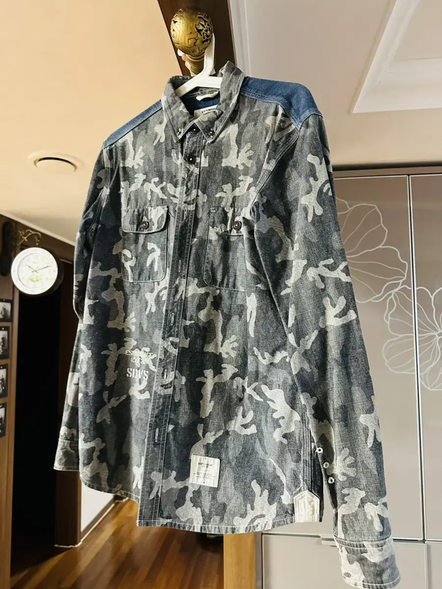 Espionage camouflage denim shirt