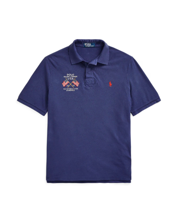 Polo Stars and Stripes Embroidered PK Tee / Polo Tee / Karati / Navy