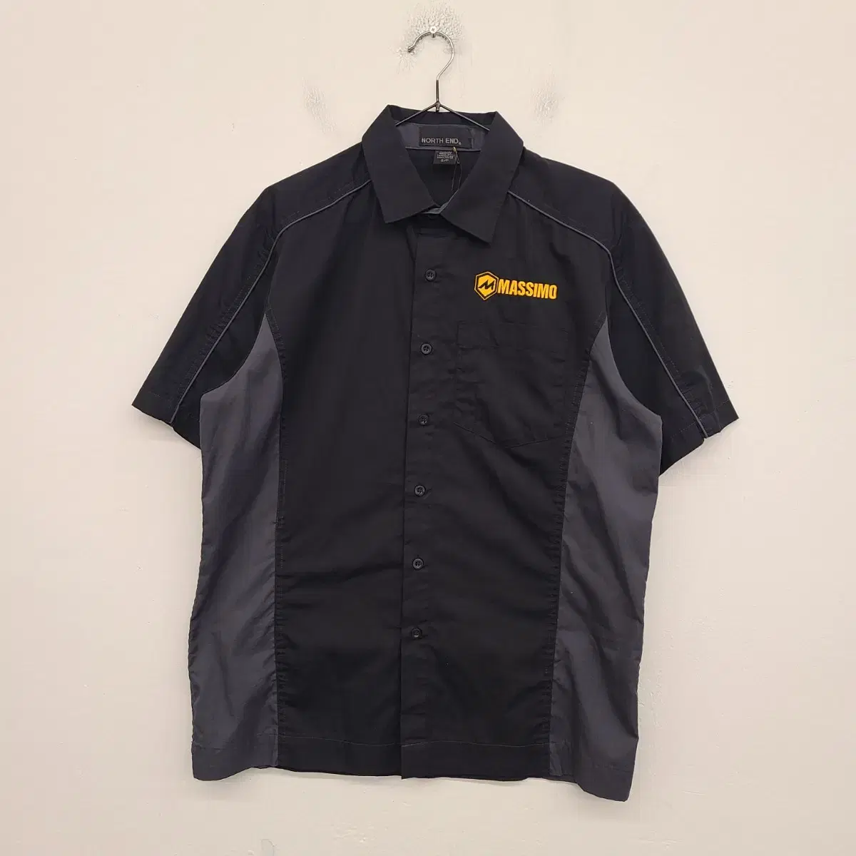 [95/M] NORTH END Embroidery Printing Work Vahn Short Sleeve Shirt for Sale.