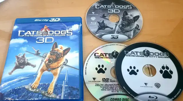 3D블루레이.캐츠앤독스.한글자막없슴.개와고양이.Cats and Dogs.