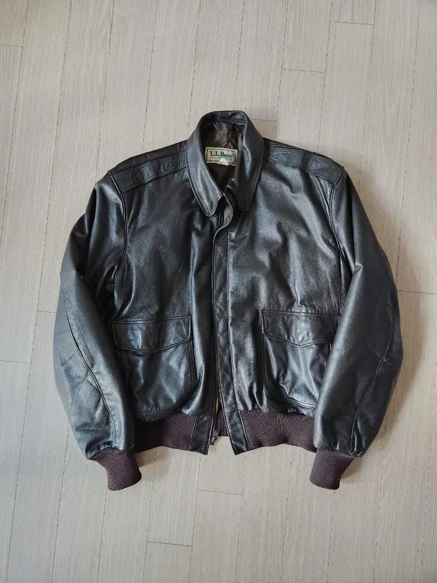 (40) l Elvin A-2 Flight Leather Jacket llbean