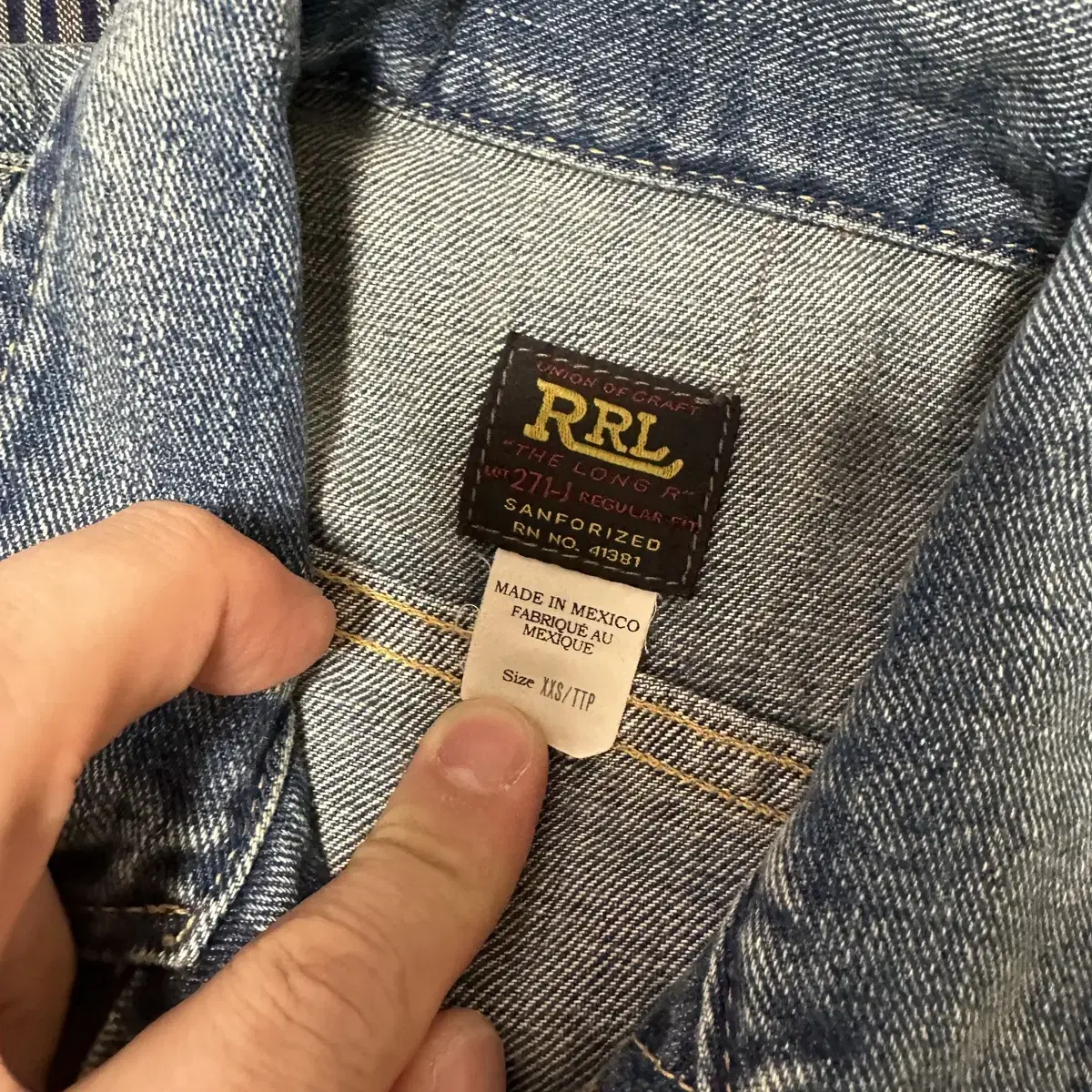 rrl 더블알엘 lot271 XXS 이동휘