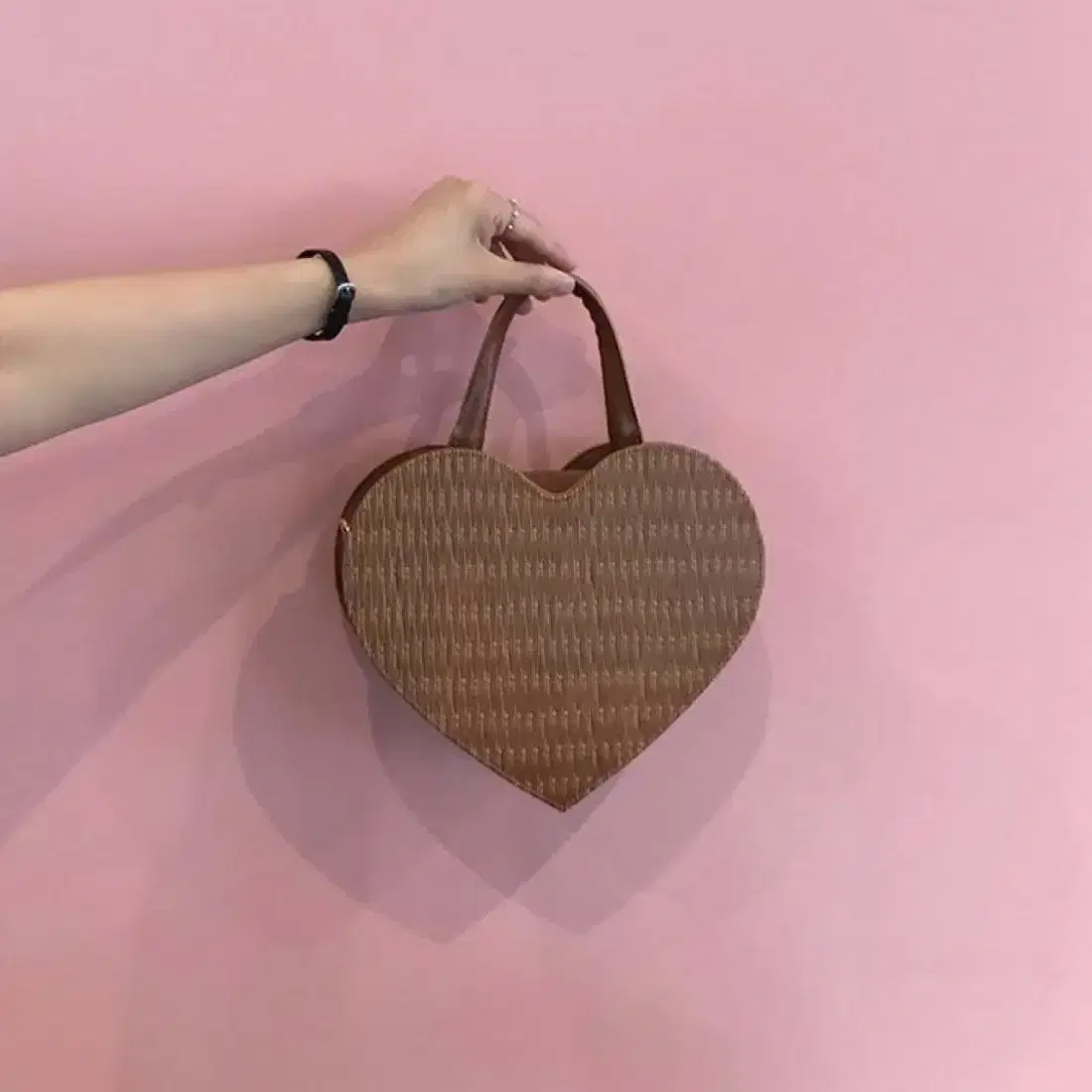 코드네임 코드유 라탄 하트백 heart bag