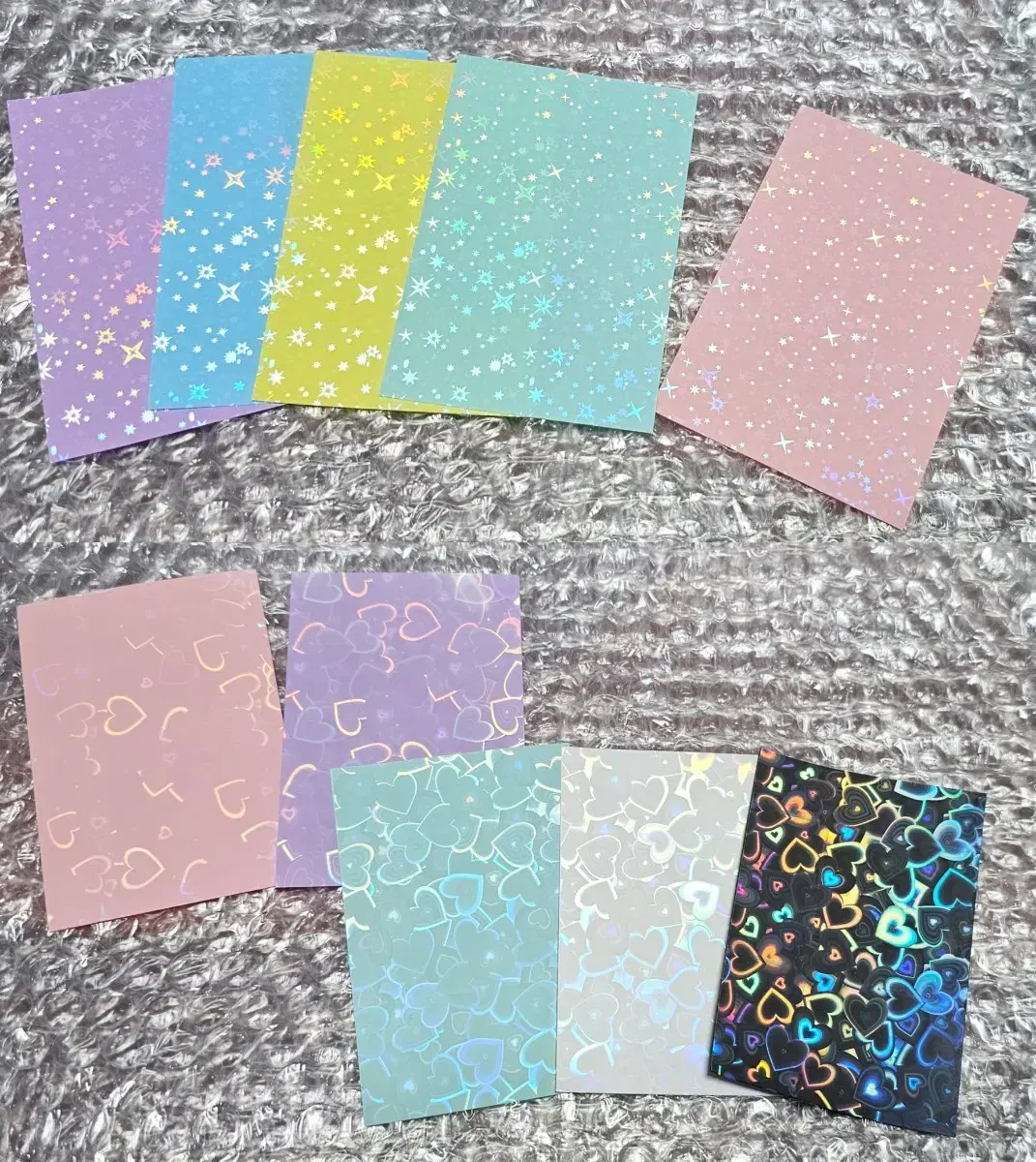 (Baro. 1 set of 11) Heart star hologram Color sleeve photocard Packaging spot