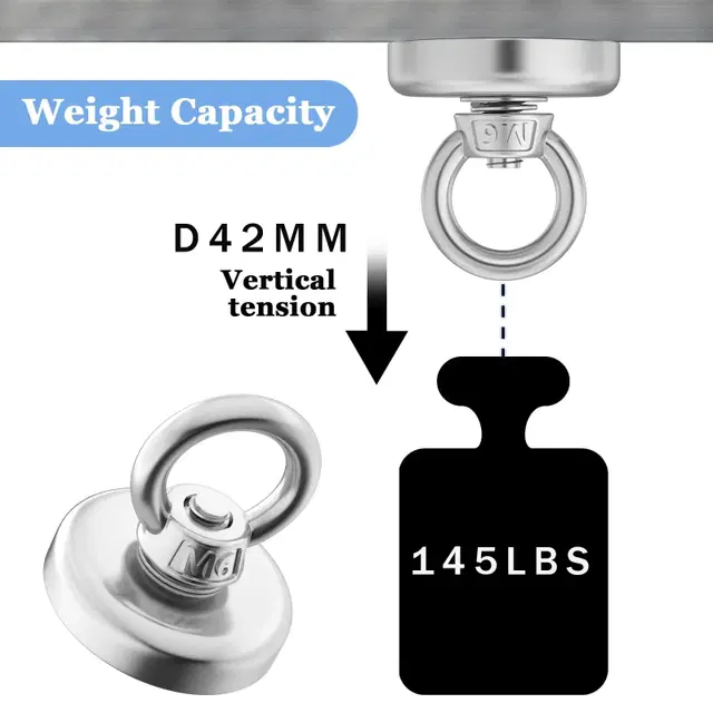 초강력 네오디뮴 자석 후크 최대장력 61KG