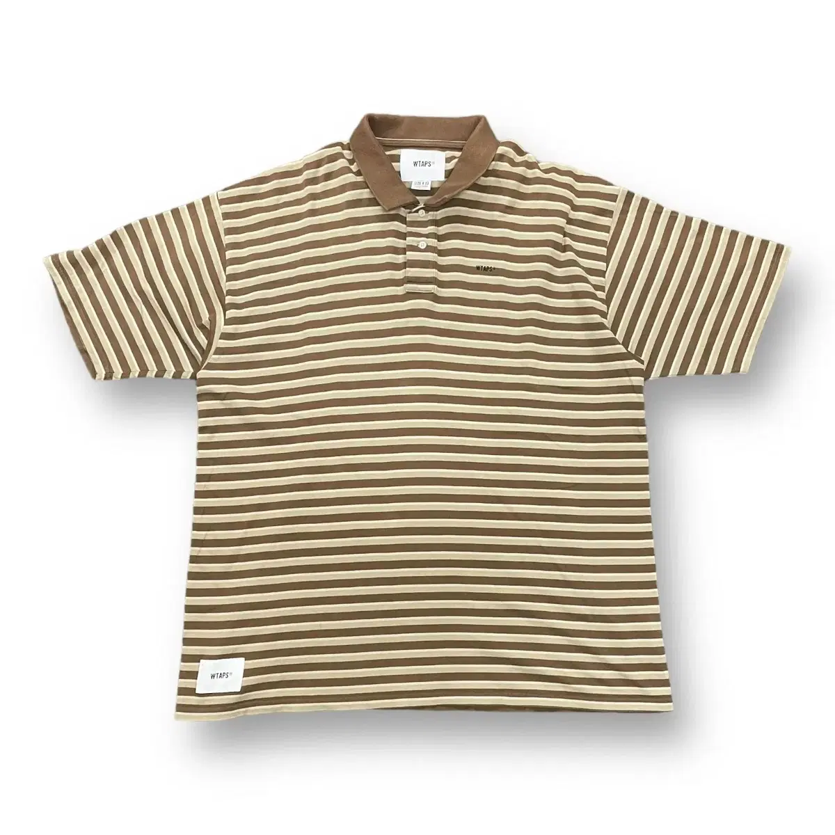 20SS WTAPS VASQUE POLO BROWN ポロシャツ ボーダー ポロシャツ