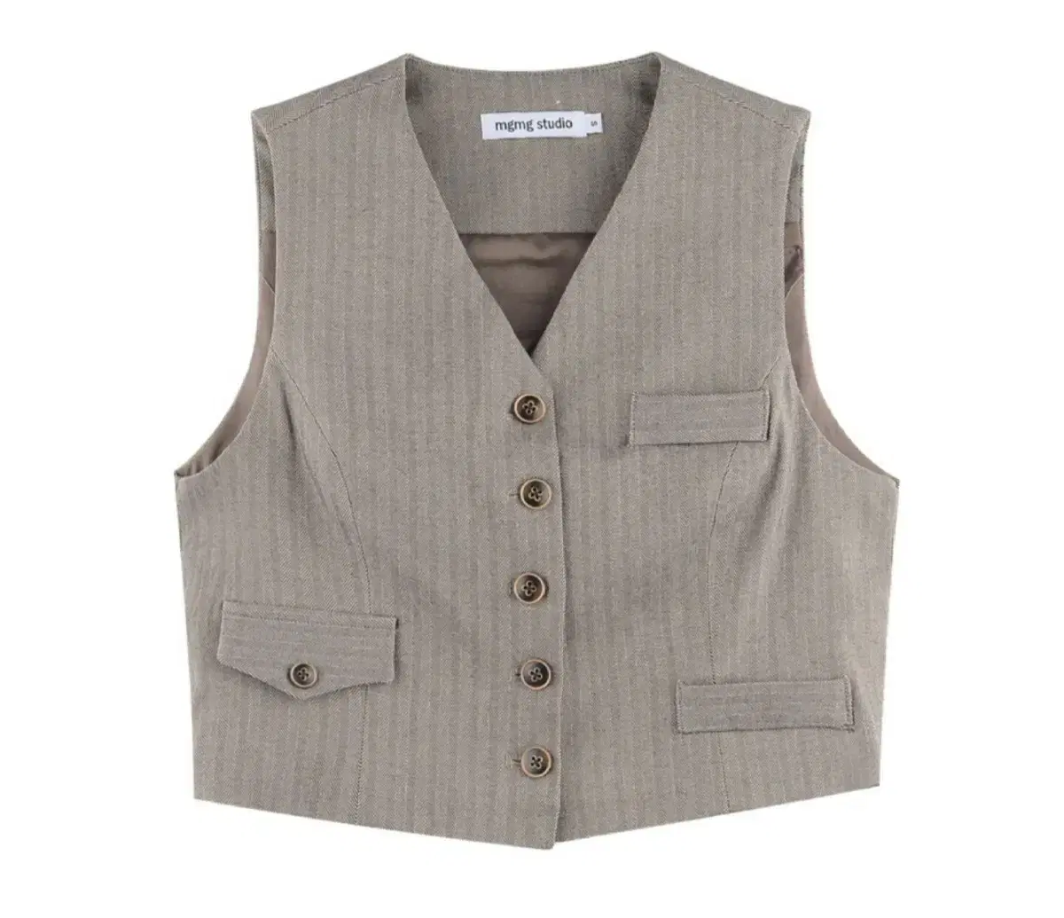 Herringbone Two-Piece Office Look Knit Vest Herringbone Jacket Teen Concept SuitSetup