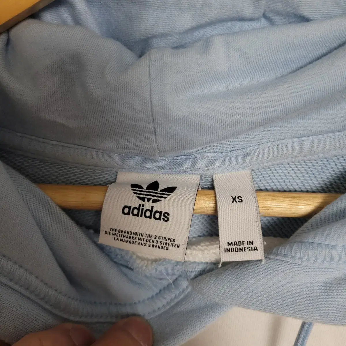 (XS) ADIDAS 아디다스 크롭 빅로고 후드