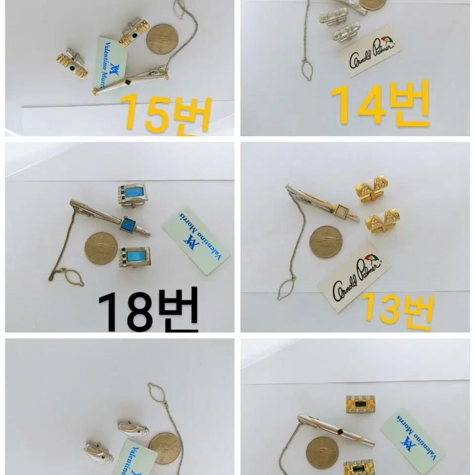 넥타이핀 카프스버튼 세트   3천원    150개 40만원