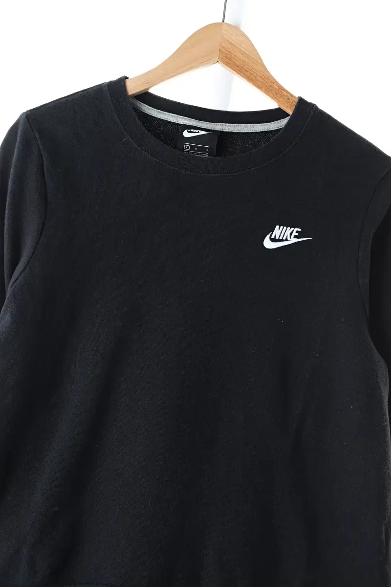 W(L) Nike Man to Man T-Shirt Black Old School Basic Fit-BB1A