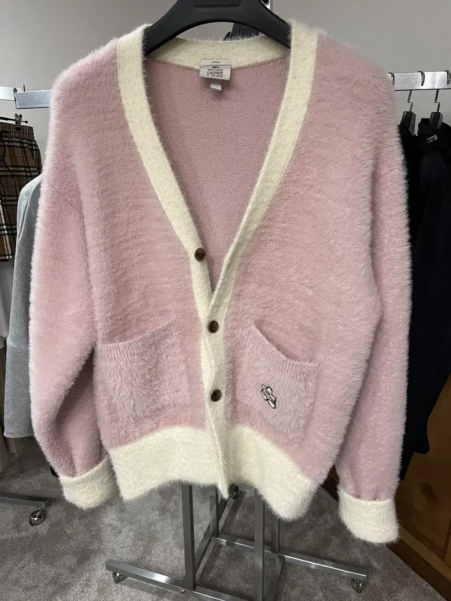 Golf King Lacoste collaboration mohair cardigan