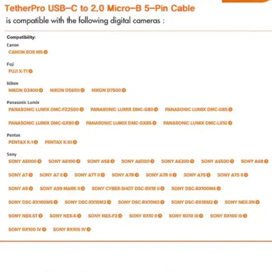 테더툴스 USB-C to 2.0 Micro-B 5-Pin 4.6m C타입