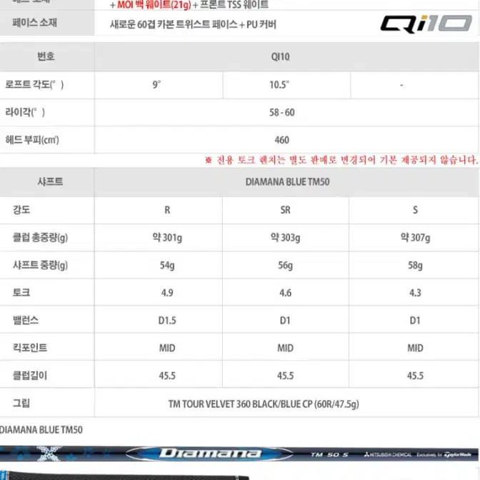 테일러메이드 Qi10 MAX 드라이버 남성용 일본정품 AS가능 국내재고보