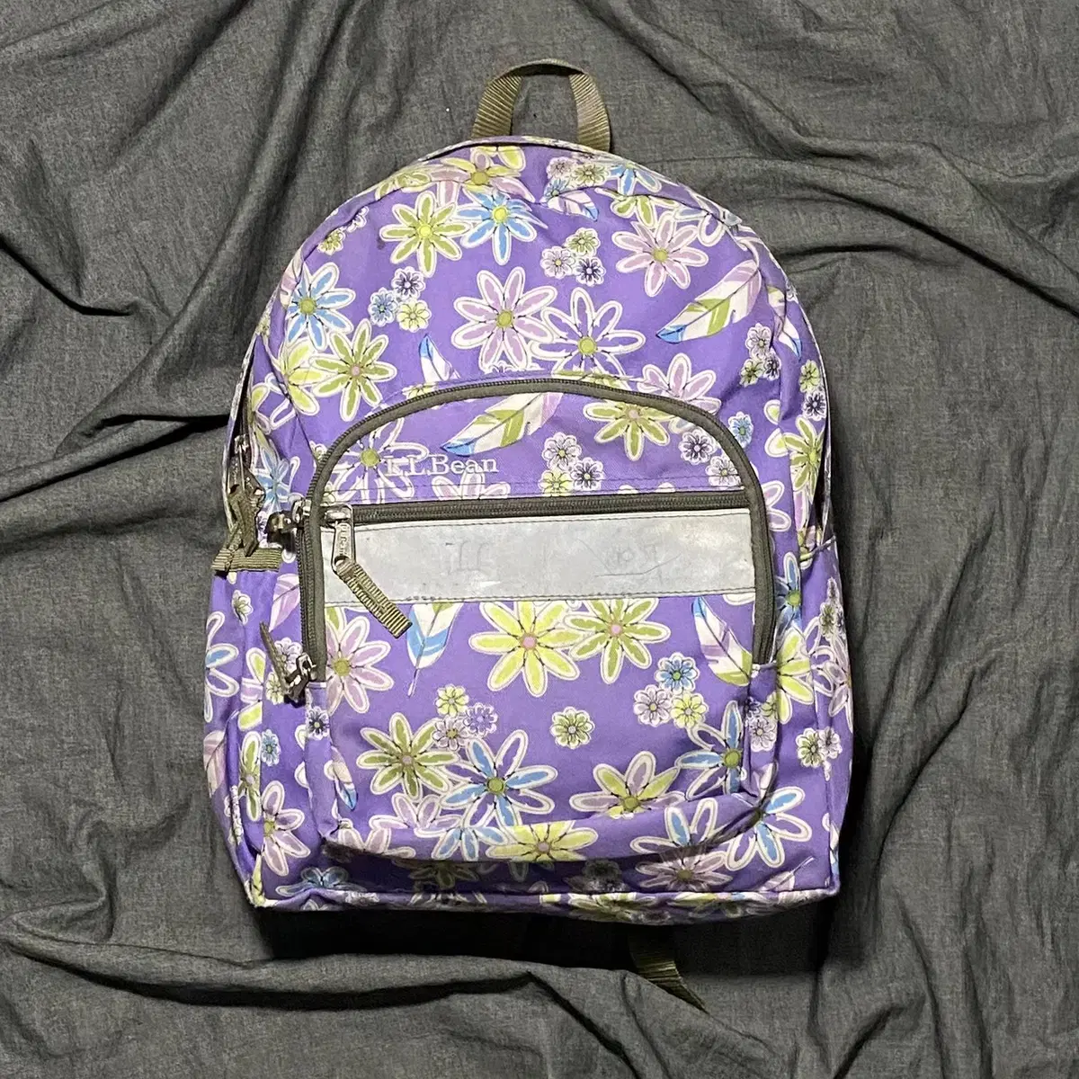 L.L. Bean Purple Floral Backpack Sz O/S