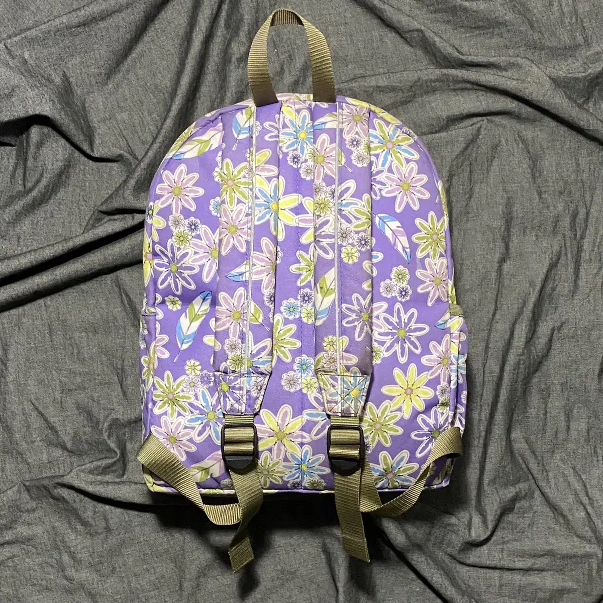 L.L. Bean Purple Floral Backpack Sz O/S