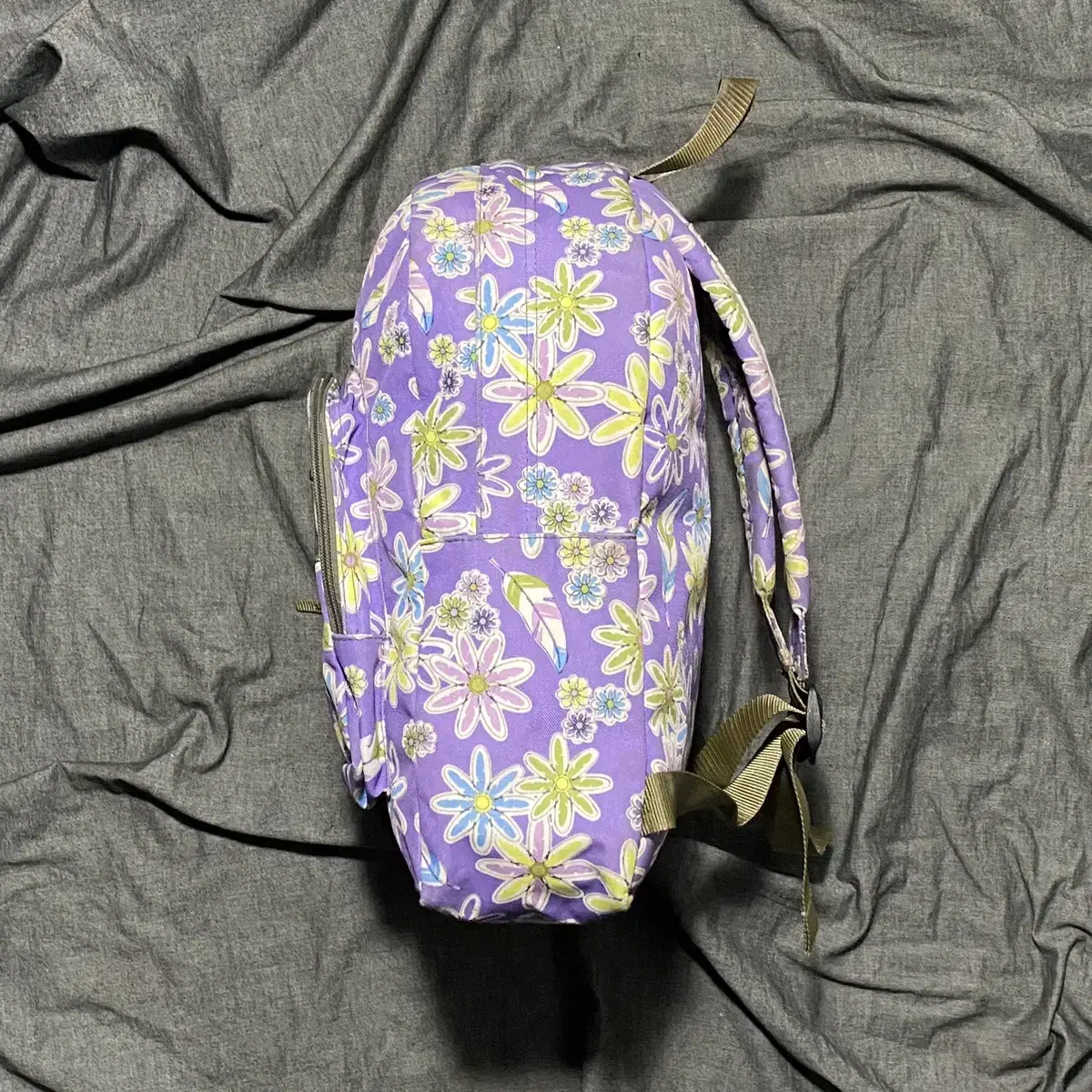 L.L. Bean Purple Floral Backpack Sz O/S