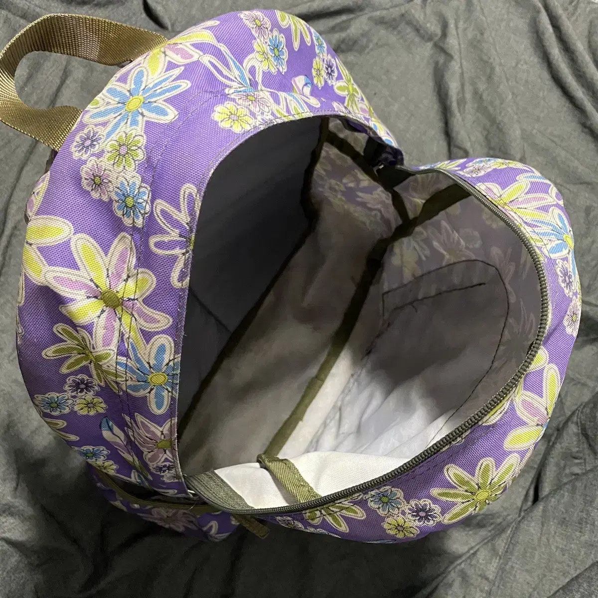 L.L. Bean Purple Floral Backpack Sz O/S