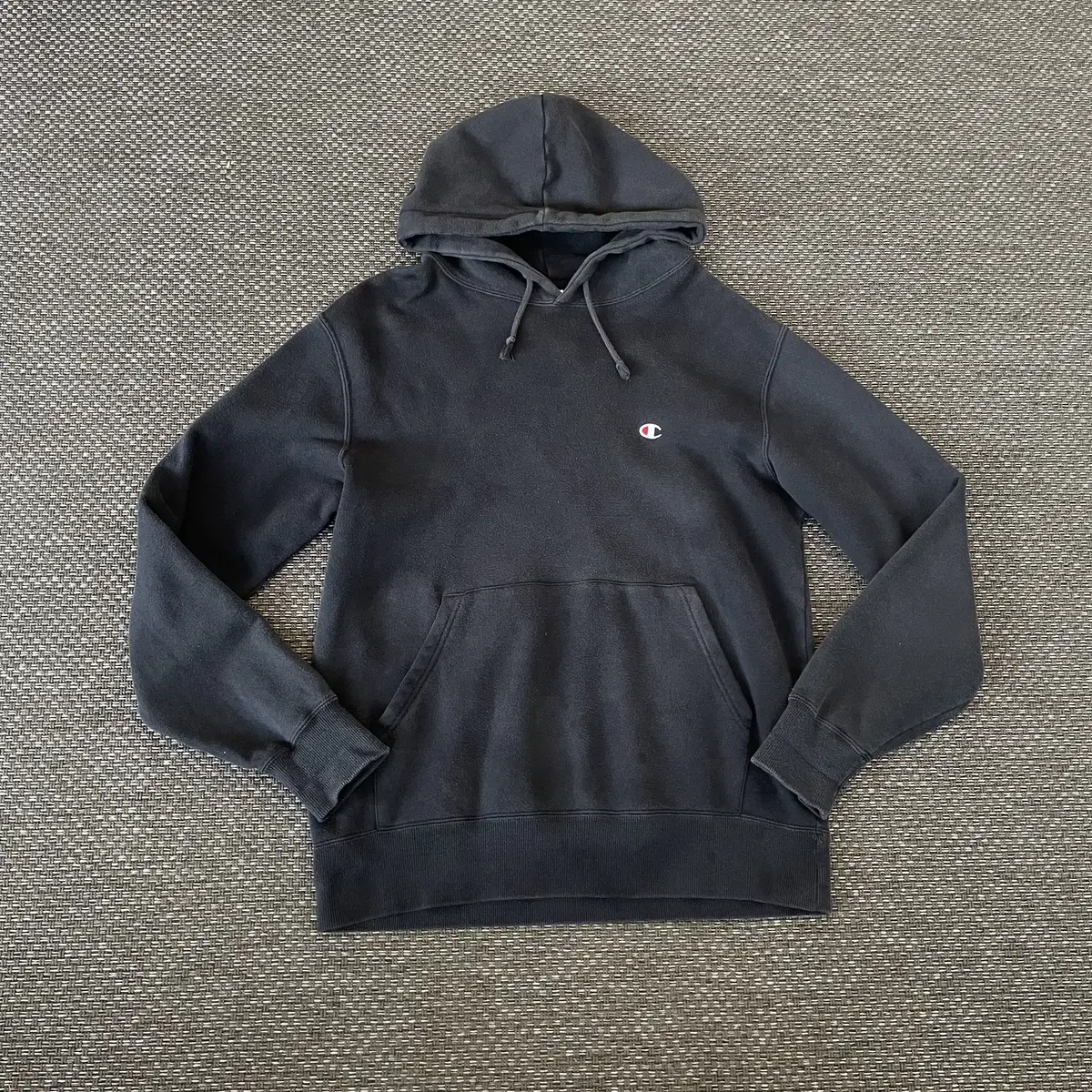 Champion Dark Gray Small Logo Basic Hoodie