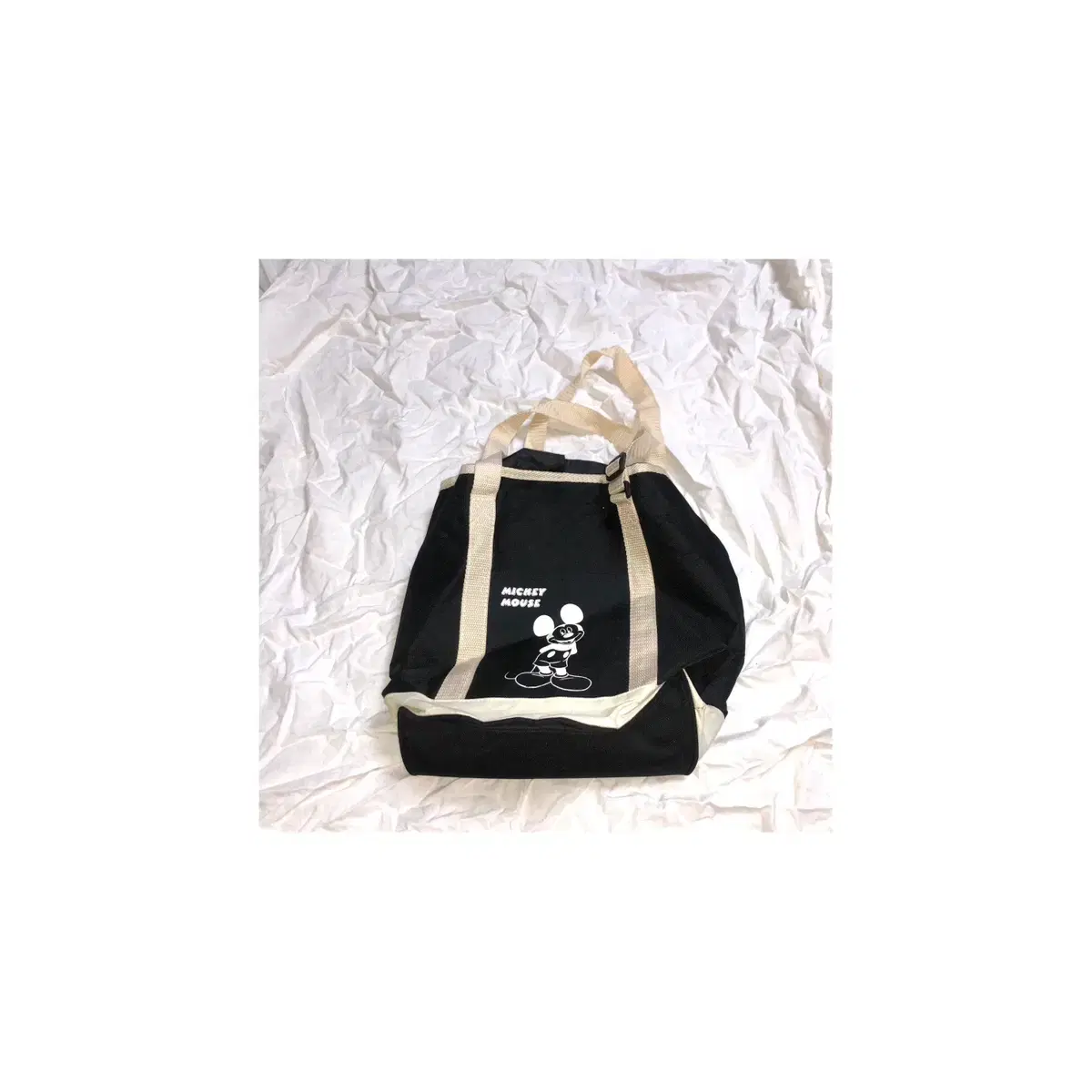 Vintage Mickey mouse black tote bag