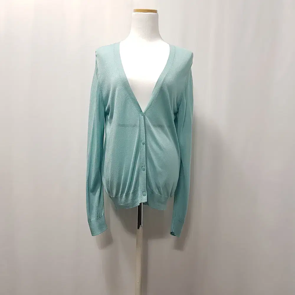 UNIQLO V-neck mint thin long sleeve cardigan WL D436