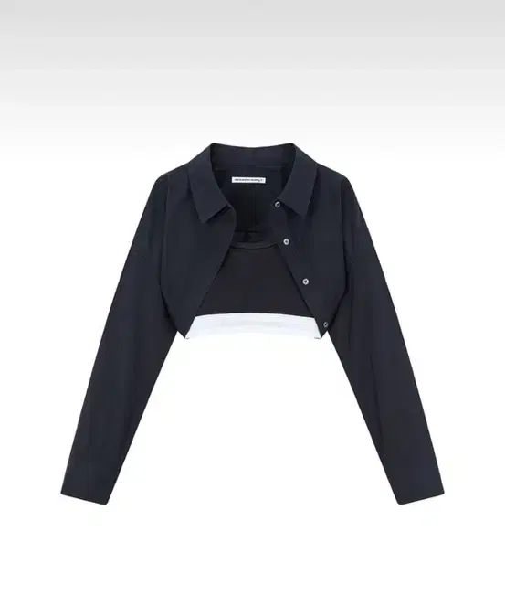 New Arrivals / Alexander Wang Compact Cotton Layered Cropped Bolero XXS