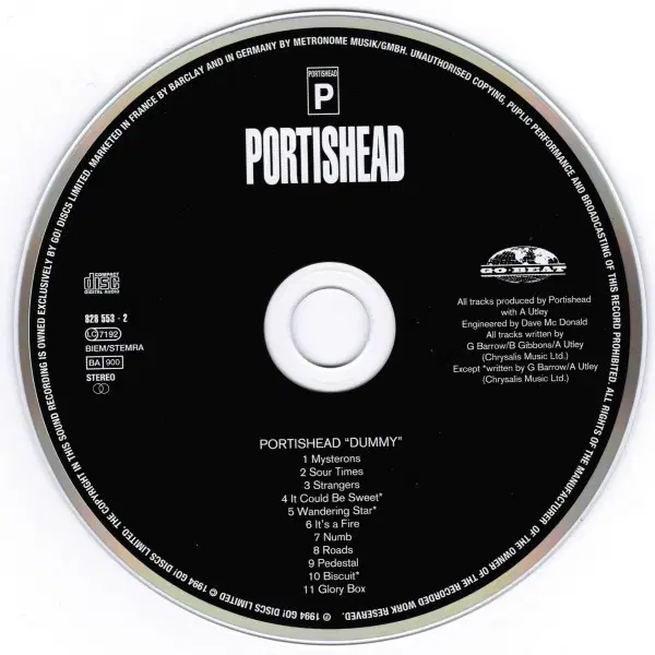 Portishead - Dummy (CD) 유럽반 민트급 중고