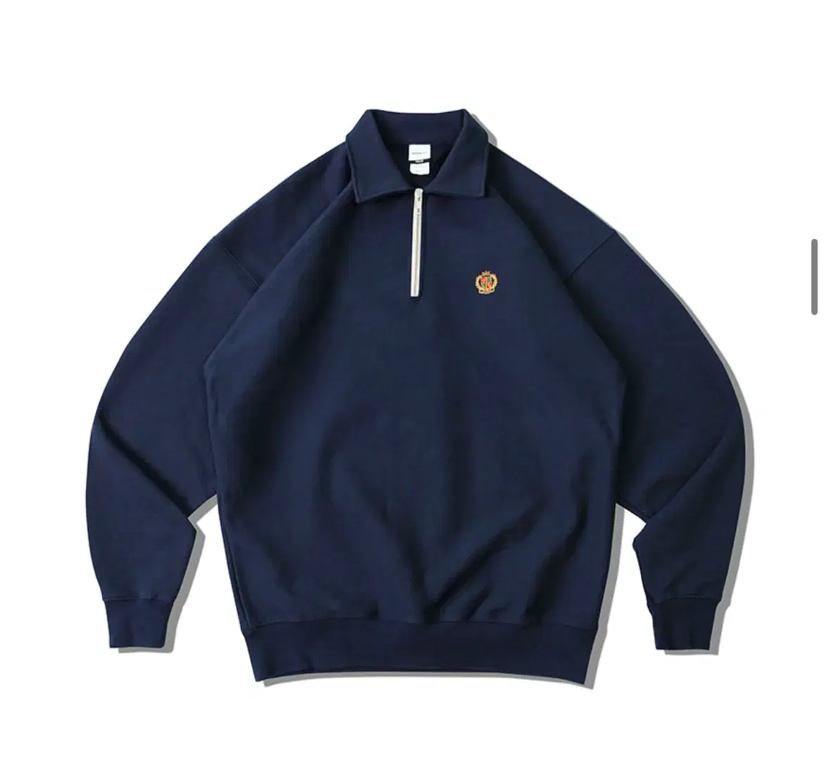 아웃스탠딩 LOGO HARF ZIP SWEAT_NAVY