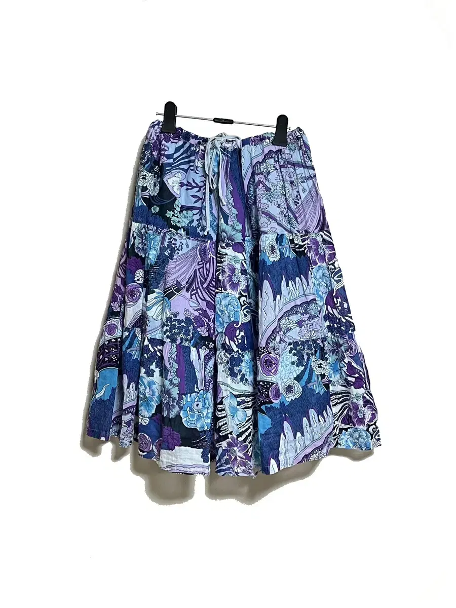 Mori Girl Vintage Patch Skirt Hagumi Hippie