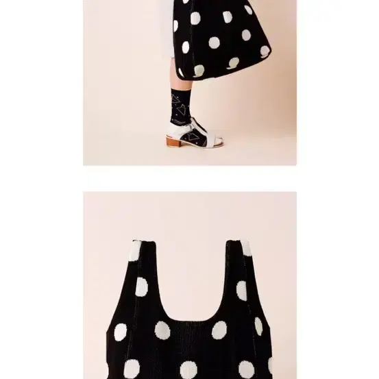 한셀프롬바젤 쇼퍼백 여성 토트백 polka dot shopper bag