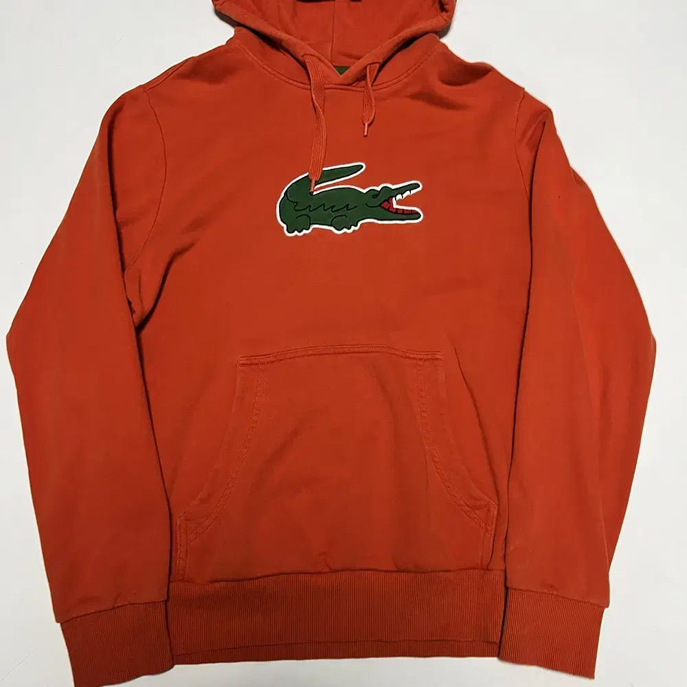 LACOSTE 라코스테 시그니처 로고 오렌지 후드티(L)