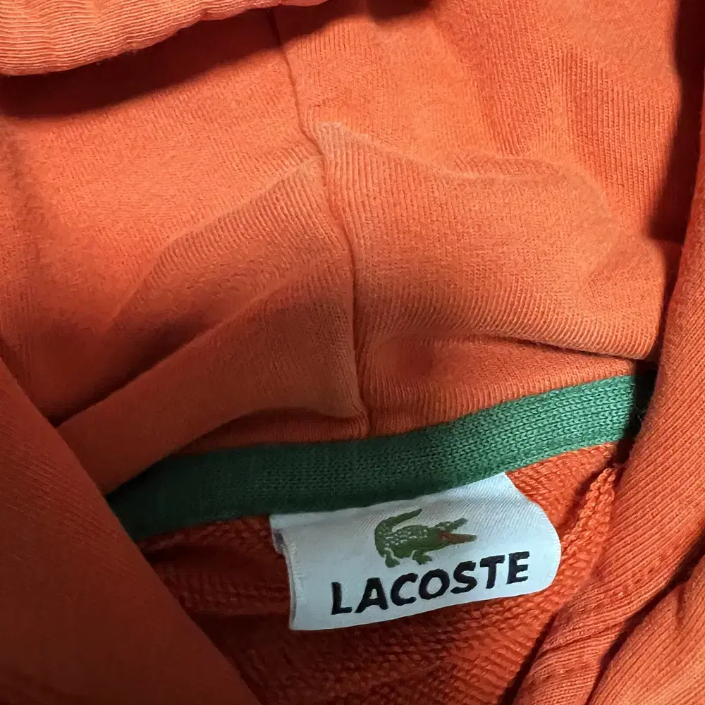 LACOSTE 라코스테 시그니처 로고 오렌지 후드티(L)