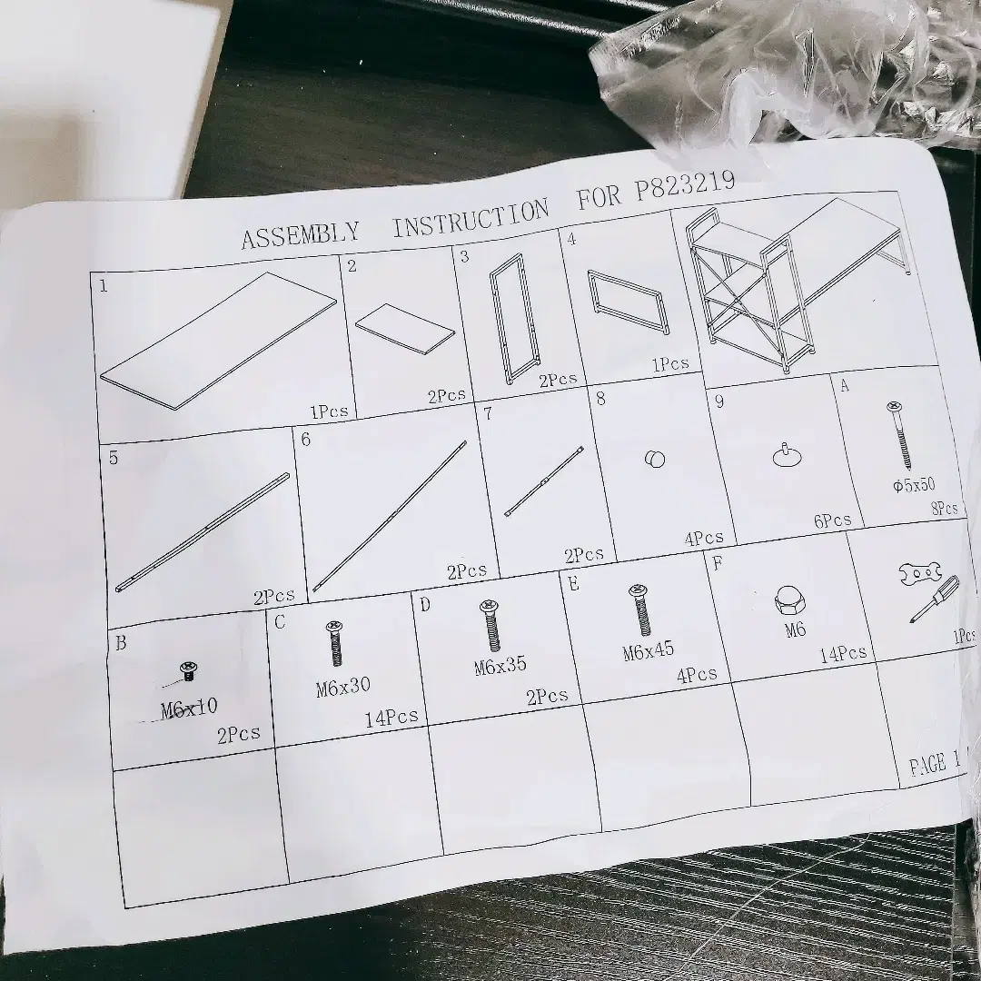 [리퍼] 심플H형좌식책상월넛