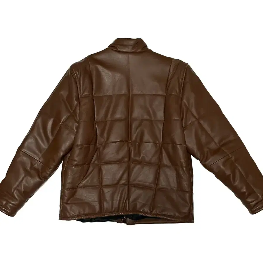 VEJAS Chocolate Leather Puffer