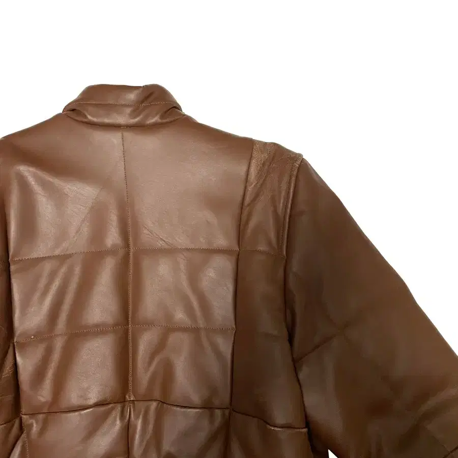 VEJAS Chocolate Leather Puffer