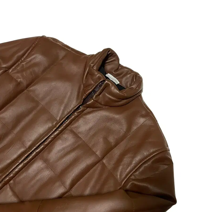 VEJAS Chocolate Leather Puffer