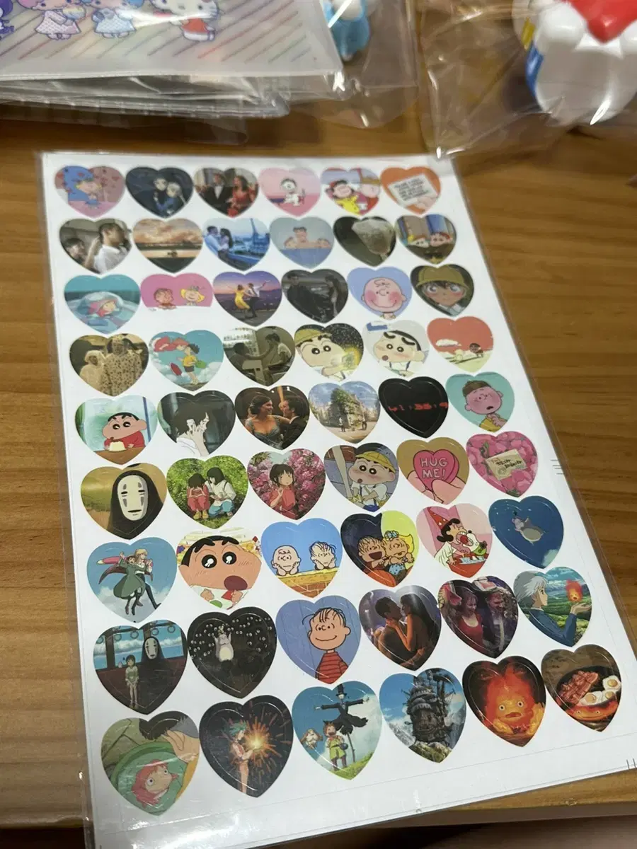 Hearts sticker Various characters