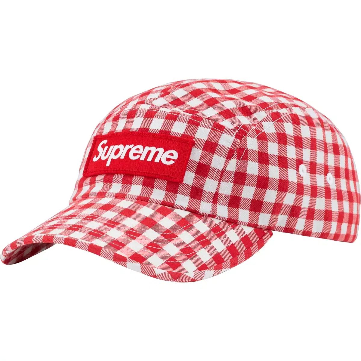 [OS]Supreme GINGHAM CAMP CAP RED