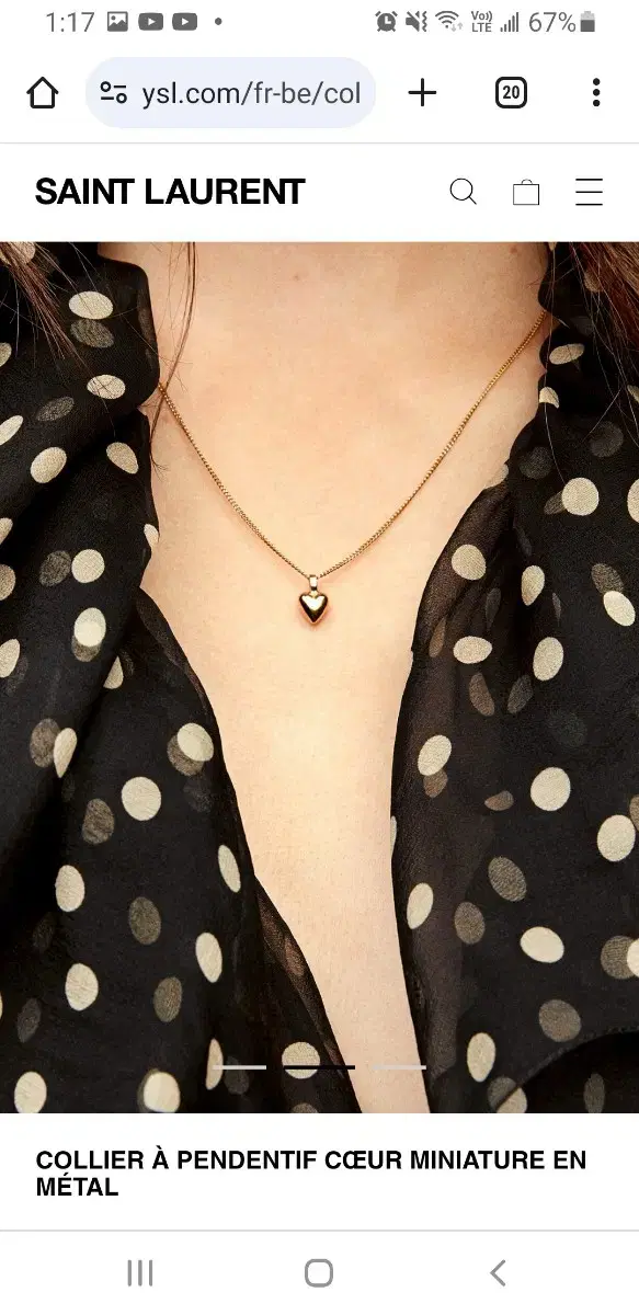 Yves Saint Laurent Heart Necklace