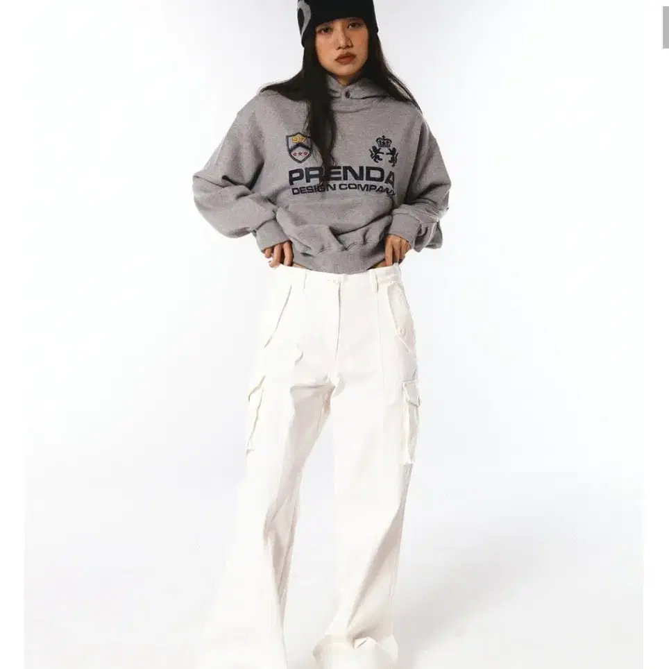 프렌다 BOOT CUT CARGO PANTS WHITE