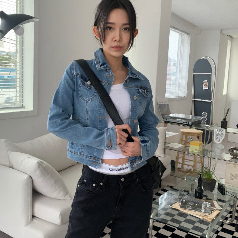 옵텐소 빈티지 데님 자켓 연청 vintage denim jacket