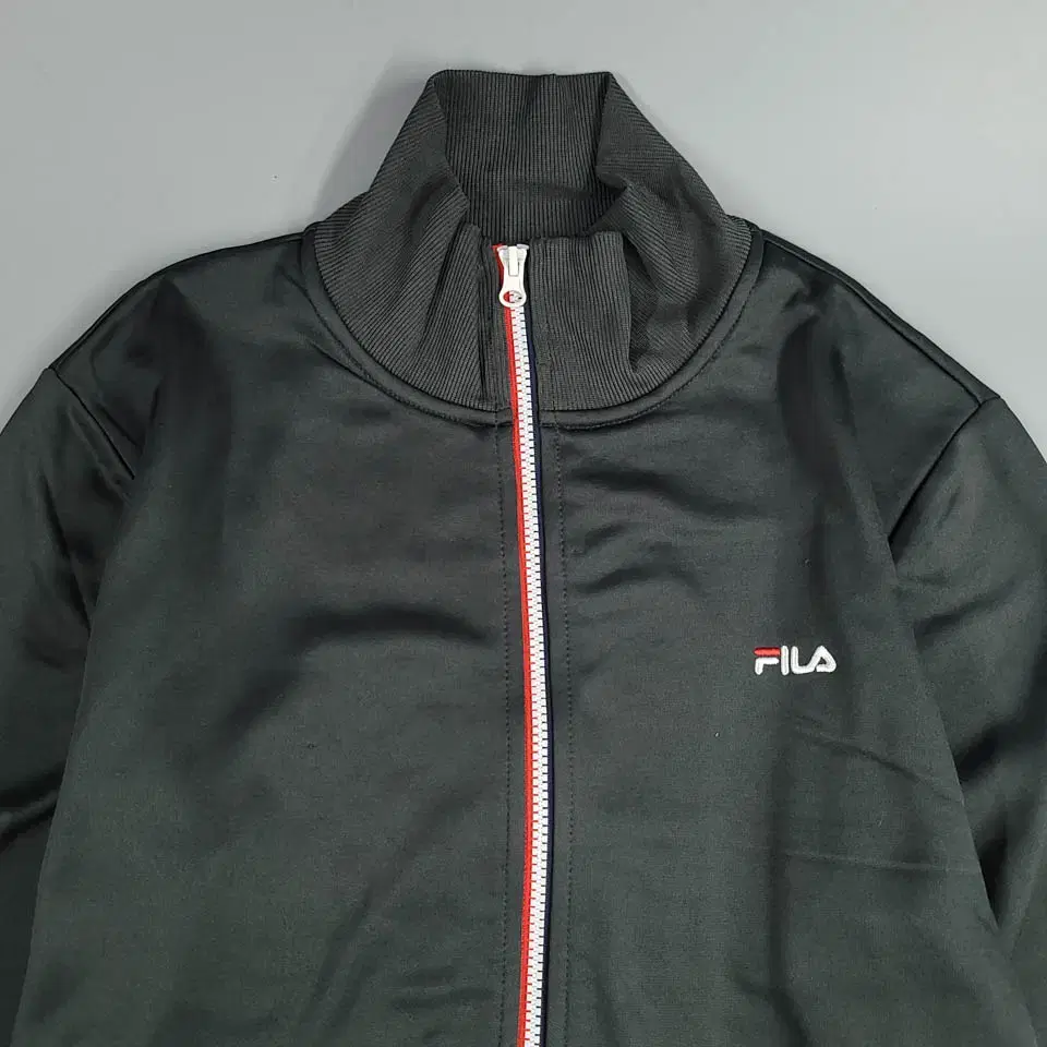 FILA 필라 휠라 JP 차콜 레드 네이비 라이닝 암프린팅 폴리 트랙탑