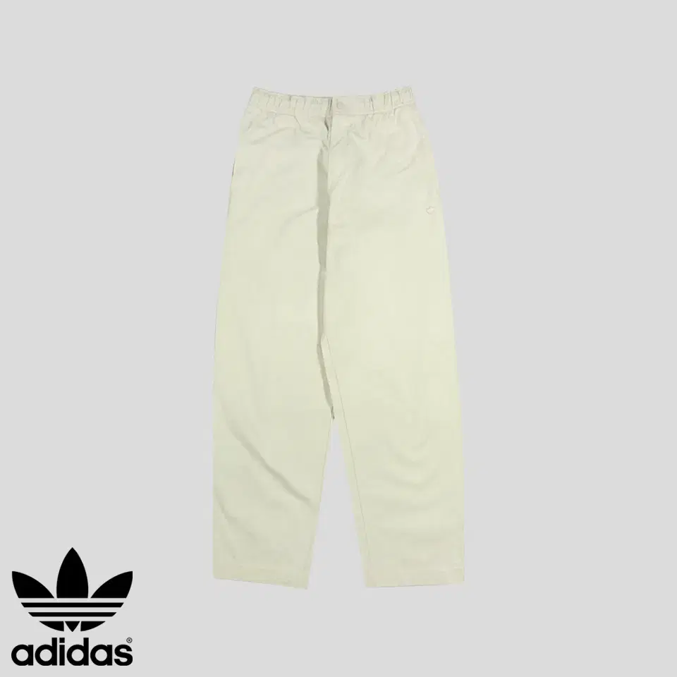 Adidas Ivory Mini Trefoil Tonal Patch Cotton100 Cotton Pants 30